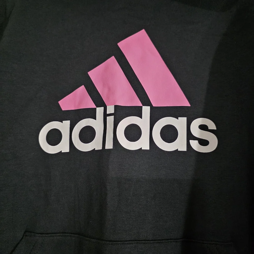 Adidas Black Hoodie with Pink Logo - Picture 5 of 8